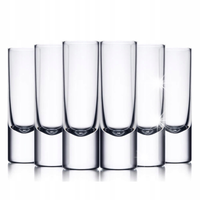 Amber Glass V100 kieliszki smukłe wysokie do wódki lufa shot 50ml 6szt