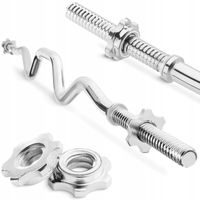 GRYF MOCNO ŁAMANY STALOWY CHROMOWANY GWINTOWANY PEŁNY SZTANGA ZACISKI