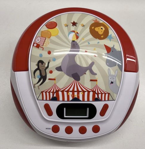 Metronic Odtwarzacz CD Circus z wejściem USB AUX czerwono biały cyrk na Arena.pl