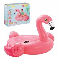 DMUCHANY FLAMING XXL DUŻY MATERAC DO PŁYWANIA WODY Z UCHWYTAMI INTEX 57558