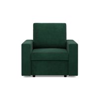 Fotel wypoczynkowy, prosty, BLOM, sztruks, 83x92x92 cm, zieleń | TYLETEGOTU