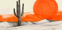Plakat 91,3x44,5cm Kaktus Saguaro