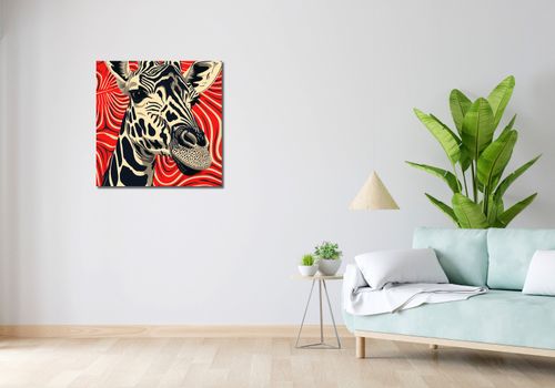 Obraz 70x70cm Wzrok Żyrafy na Arena.pl