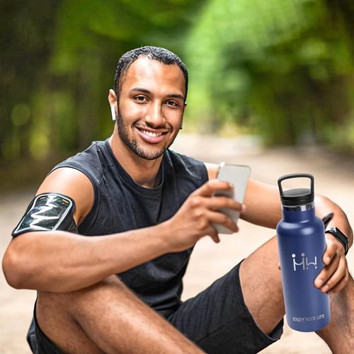 KUBEK TERMICZNY BUTELKA TERMOS NA KAWĘ HERBATĘ NAPOJE STALOWY SŁOMKA 500ML na Arena.pl