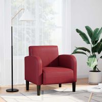 Sofa Fotel z Podłokietnikami Wino Czerwone 54 cm