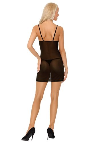 KOSZULKA NOCNA Z KORONKĄ TIULOWA STRINGI S/M na Arena.pl