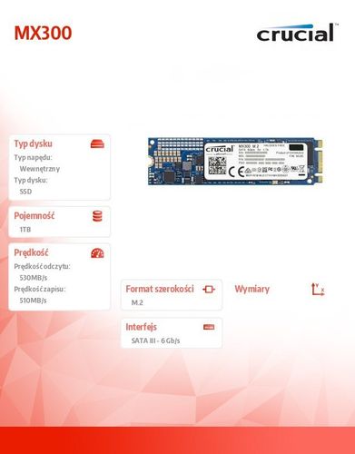 DYSK MX300 1TB M.2 2280SS na Arena.pl