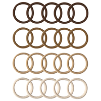 Zestaw 20 sztuk proste brązowe beżowe elastycznych gumek do włosów