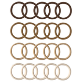 Zestaw 20 sztuk proste brązowe beżowe elastycznych gumek do włosów