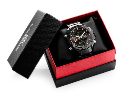Zegarek Męski Naviforce - Nf9146S (Zn089B) - Black/Red + Box na Arena.pl