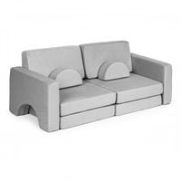 SOFA SKŁADANA MODUŁOWA ECOTOYS 10 ELEMENTÓW SZARA PIANKA