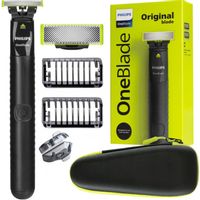 GOLARKA PHILIPS ONEBLADE QP1424 OSTRZE + 2 NAKŁADKI TRYMER MASZYNKA + ETUI