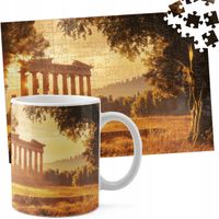 ZESTAW KUBEK + PUZZLE 110EL - GRECJA ZABYTEK WIDOKI PIĘKNE