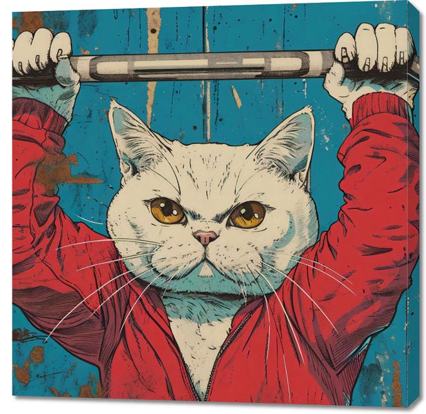 Obraz 90x90cm Mistrz Ciężarów zdjęcie 1