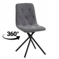 krzesło szare obrotowe 360° tapicerowane do salonu k39-fx wind 89 szare