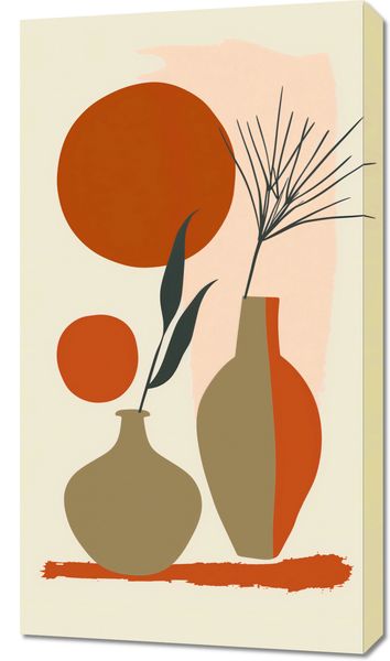 Obraz 50x90cm Wazy w Czerwieni zdjęcie 1