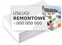 Wizytówki firmowe GOTOWY PROJEKT GRATIS 1000 sztuk USŁUGI REMONTOWE REMONT