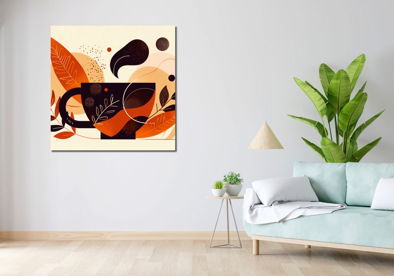 Obraz 100x100cm Wachlarz Ciepła zdjęcie 2