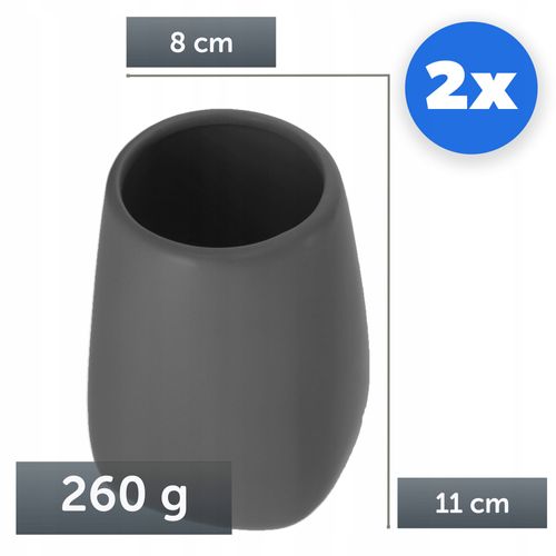 KADAX Kubek Pojemnik Na Szczoteczki Zestaw 2szt na Arena.pl