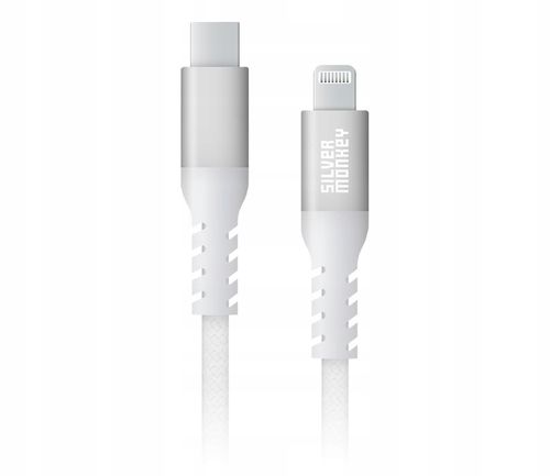 Kabel Silver Monkey USB typ C - Apple Lightning 2 m biały na Arena.pl