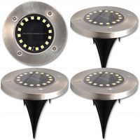 4xLampy LED solarne wbijane ogrodowe nie wymagają zasilania 16xSMD
