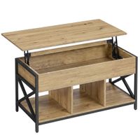 Stolik kawowy loft 100x50 cm dąb artisan wysuwany blat