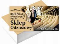 Wizytówki firmowe 200 szt WIELE WZORÓW do wyboru SKLEP ODZIEŻOWY
