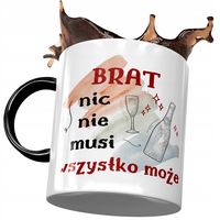 Kubek Czarny Dla Brata Na Urodziny Prezent Z Nadrukiem Ze Zdjęciem