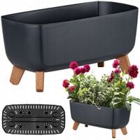 DONICZKA DONICA PODŁUŻNA ZEWNĘTRZNA ANTRACYT OSŁONKA NA NÓŻKACH balkon