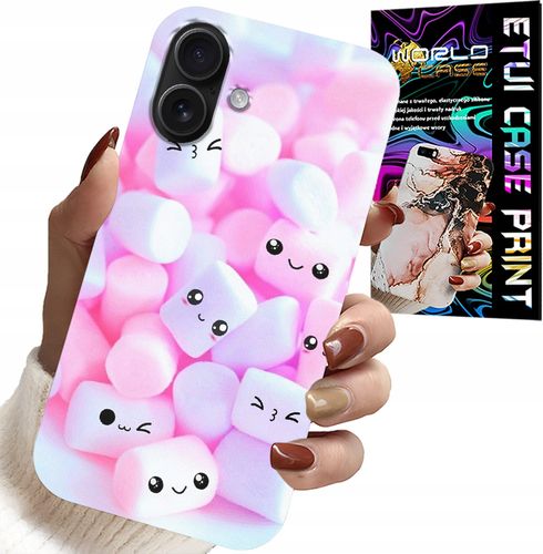 ETUI DO IPHONE 16 PLUS - WZÓR W SŁODKIE PIANKI, OBUDOWA, PLECKI na Arena.pl