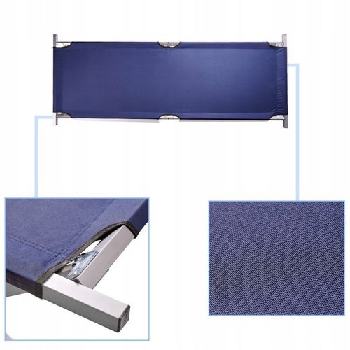 Łóżko polowe składane turystyczne kanadyjka XXL niebieskie 150kg na Arena.pl