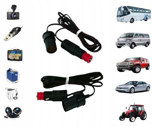 Przedłużka kabel adapter lodówka turystyczna 8A 3m na Arena.pl