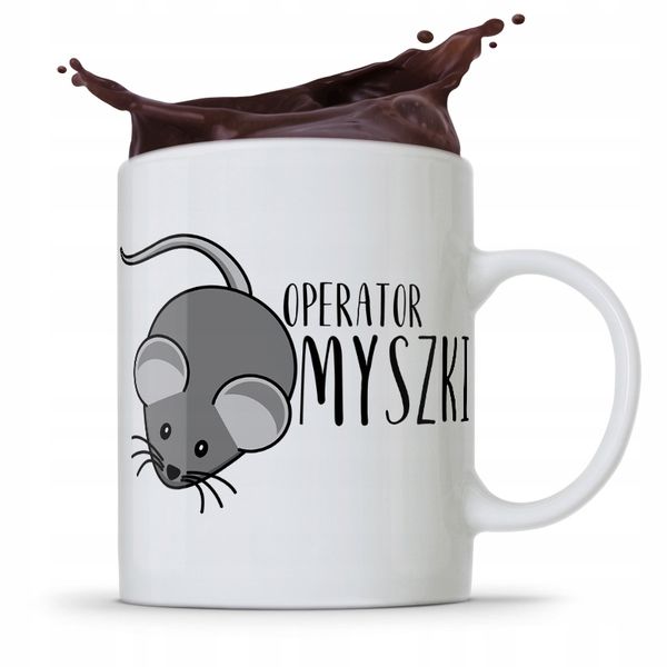 Kubek Informatyka Programisty Operator Myszki Z Nadrukiem Ze Zdjęciem zdjęcie 1