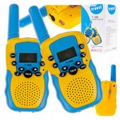 KRÓTKOFALÓWKA DLA DZIECI WALKIE-TAKIE WYŚWIETLACZ LATARKA LED ZESTAW 2EL
