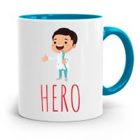 Kubek Błękitny Prezent Dentysty Stomatologa Hero Z Nadrukiem Ze Zdjęciem