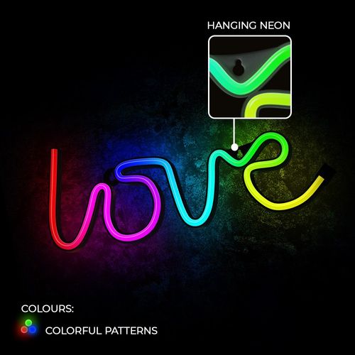 Neon LED RGB LOVE FLRN01 + pilot Forever Light na Arena.pl