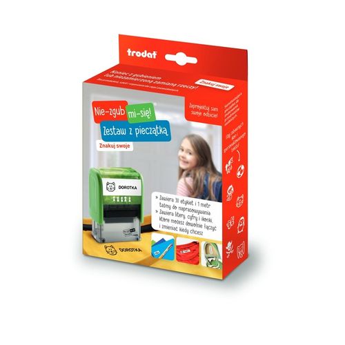 Pieczątka do znakowania rzeczy Nie zgub mi Się Trodat 8911 na Arena.pl