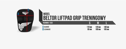 Beltor grip Heavy black-white logo - r. S na Arena.pl