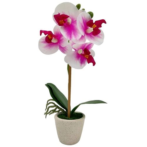 STORCZYK SZTUCZNY W DONICZCE BIAŁY RÓŻOWY  ORCHIDEA KOMPOZYCJA DEKORACYJNA na Arena.pl