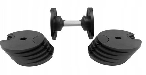 HANTEL REGULOWANY 2-20kg CIĘŻAREK SZTANGA GRYF HANTLA REGULACJĄ OBCIĄŻENIA na Arena.pl