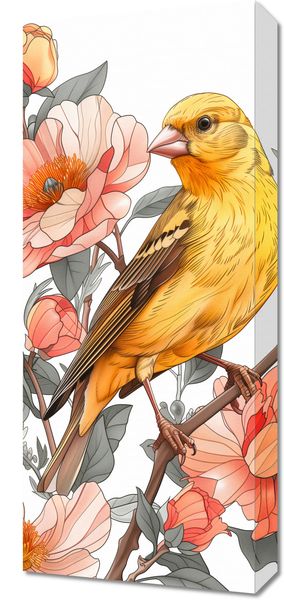 Obraz 30x70cm Wiosenny Śpiewaczek zdjęcie 1