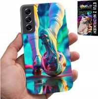 ETUI DO SAMSUNG GALAXY S21 FE - PIŁKA NOŻNA FOOTBALL PIŁKARZE + SZKŁO