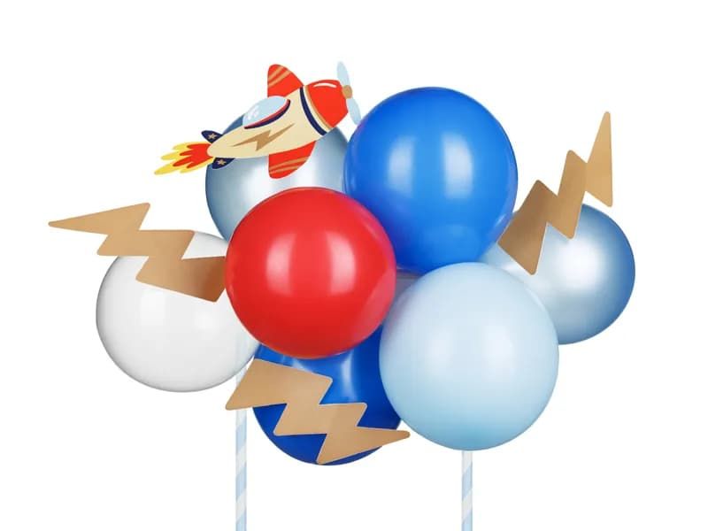 Balonowy topper na tort Samolot, 29 cm zdjęcie 1