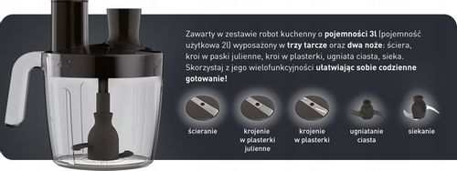 Blender ręczny TEFAL INFINITY FORCE PRO HB95L 5w1 na Arena.pl