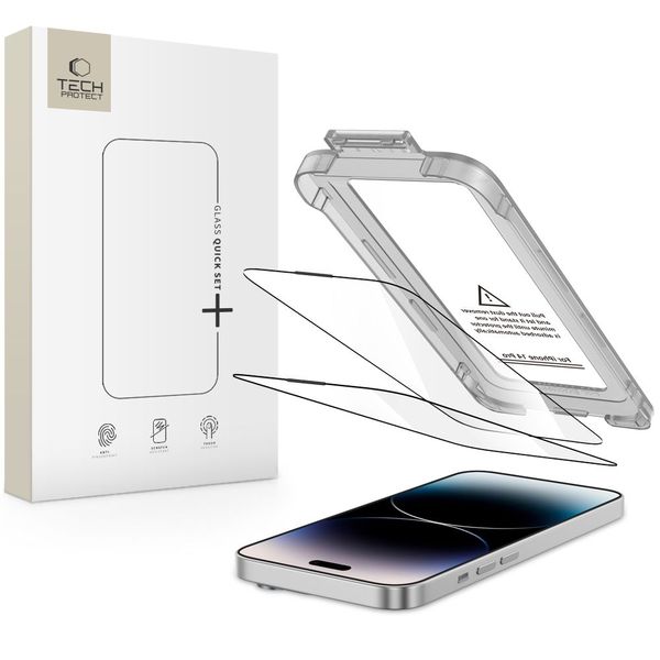 Szkło Hartowane Tech-Protect 2-pack do Apple iPhone 14 Pro Black zdjęcie 1