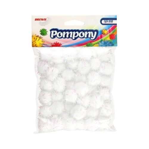 POMPONY 20MM BREWIS POM27 BIAŁE zdjęcie 1