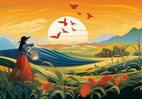 Plakat 100x70cm Prostota Życia Wiejskiego