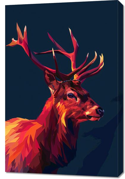 Obraz 60x90cm Jeleń w Geometrii zdjęcie 1