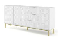 Komoda Ravenna C 200 cm 3D3S biały połysk rama