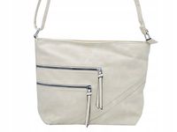 Paola Bags - torebka worek kieszonki na zamek jasny beżowy 5578-124